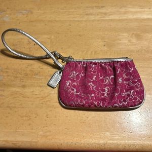 Coach pink wristlet